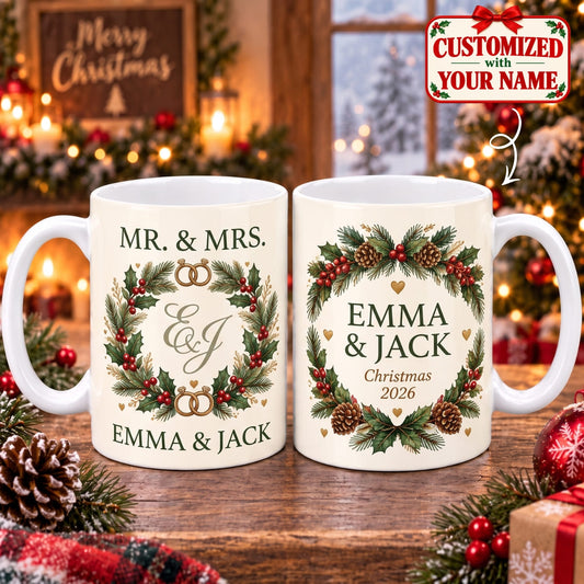 Personalized Mr. & Mrs. Mug - Custom Name | Christmas Gift | MUG01 Couples