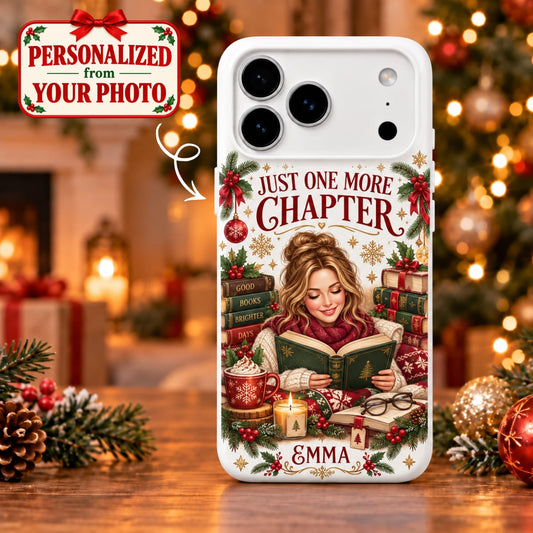 Personalized Book Lover Christmas iPhone Case - Custom Photo & Name | Christmas Gift | PHC01 Hobbies & Lifestyle