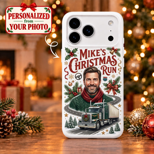 Personalized Trucker Christmas iPhone Case - Custom Photo & Name | Christmas Gift | PHC01 Occupations